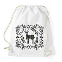 printfashion Őz az erdőben - Sportzsák, Tornazsák - Fehér