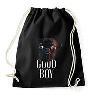 printfashion Mopsz - Good Boy - Sportzsák, Tornazsák - Fekete