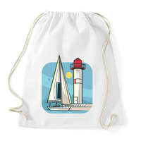 printfashion Vitorlás hajó - Sportzsák, Tornazsák - Fehér