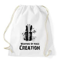 printfashion Weapons Of Mass Creation - Sportzsák, Tornazsák - Fehér