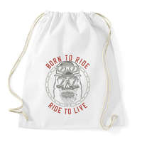 printfashion Motoros 01 - Born to ride - Sportzsák, Tornazsák - Fehér