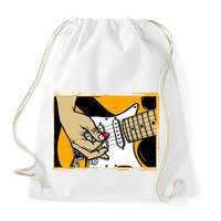 printfashion Gitáros - Sportzsák, Tornazsák - Fehér