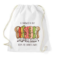 printfashion Szendvics rajongó - Sportzsák, Tornazsák - Fehér