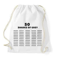 printfashion 50 shades of grey - Sportzsák, Tornazsák - Fehér