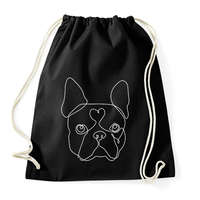 printfashion Vonalas Boston terrier - Sportzsák, Tornazsák - Fekete