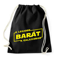 printfashion A legjobb barát a galaxisban - Sportzsák, Tornazsák - Fekete