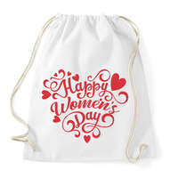 printfashion Happy Women's Day heart - Sportzsák, Tornazsák - Fehér