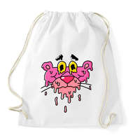 printfashion Rózsaszín párduc szétcsúszva - Sportzsák, Tornazsák - Fehér