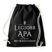 printfashion got-legjobb-apa-white - Sportzsák, Tornazsák - Fekete