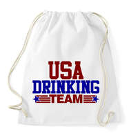 printfashion USA drinking team - Sportzsák, Tornazsák - Fehér
