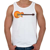 printfashion Les Paul gitár - Férfi atléta - Fehér