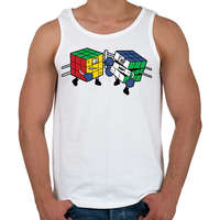 printfashion Kocka K.O. - Férfi atléta - Fehér