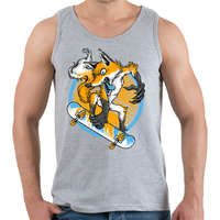 printfashion Deszkás róka - Férfi atléta - Sport szürke