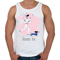 printfashion Running Time - Férfi atléta - Fehér