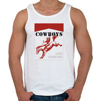 printfashion Cowboys live forever - Férfi atléta - Fehér