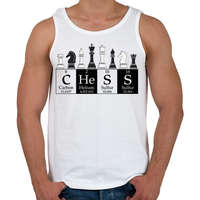 printfashion Chess - Sakk - Férfi atléta - Fehér