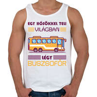 printfashion Légy buszsofőr - Férfi atléta - Fehér