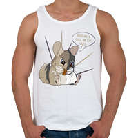 printfashion Feed me - Chinchilla - Férfi atléta - Fehér