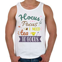 printfashion Hocus Pocus tea - Férfi atléta - Fehér