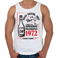 printfashion Jó bor palackozva - Évszámmal (fekete) - Férfi atléta - Fehér