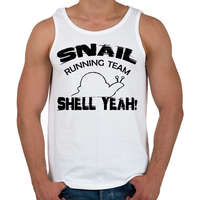 printfashion Snail running team - Férfi atléta - Fehér