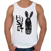 printfashion Húsvét - Fekete nyúl - Férfi atléta - Fehér