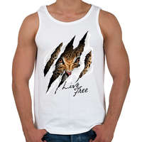 printfashion Live free - Férfi atléta - Fehér