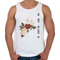 printfashion IN MY BLOOD - Férfi atléta - Fehér