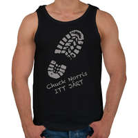 printfashion Chuck Norris itt járt - Férfi atléta - Fekete