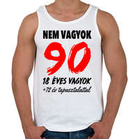 printfashion Nem vagyok 90! - Férfi atléta - Fehér