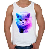 printfashion Macska art - Férfi atléta - Fehér