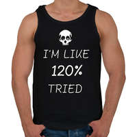 printfashion IM LIKE 120% TRIED - Férfi atléta - Fekete