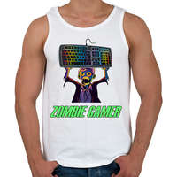 printfashion Zombie Gamer (PC) - Férfi atléta - Fehér