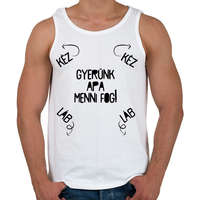 printfashion Gyerünk apa menni fog! - Férfi atléta - Fehér