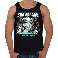 printfashion Snowboard extreme sport - Férfi atléta - Fekete