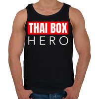 printfashion THAI BOX HERO - Férfi atléta - Fekete