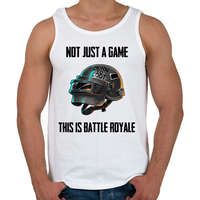 printfashion PUBG - This is Battle Royale (Fekete) - Férfi atléta - Fehér