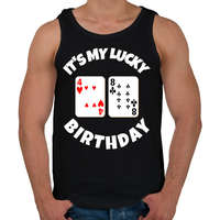 printfashion 48 POKER SZÜLINAP - Férfi atléta - Fekete