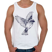 printfashion Bird drawing - Férfi atléta - Fehér