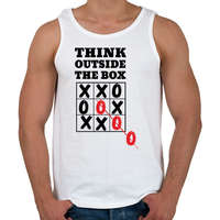 printfashion Think outside the box! - Férfi atléta - Fehér