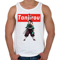 printfashion Tanjiro Demon Slayer - Férfi atléta - Fehér