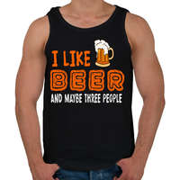 printfashion i like beer - Férfi atléta - Fekete