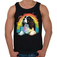 printfashion Cavalier King Charles spániel - Férfi atléta - Fekete