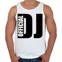 printfashion Official Dj - Férfi atléta - Fehér