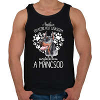 printfashion Megtaláltam a mancsod - Dobermann - Férfi atléta - Fekete