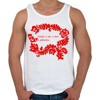 printfashion Sör bor pálinka páros minta #1 - Férfi atléta - Fehér