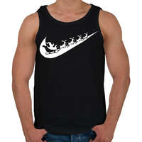 printfashion nike márkaparódia fehér - Férfi atléta - Fekete