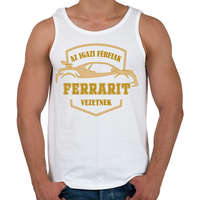 printfashion Ferrari sofőr - Férfi atléta - Fehér