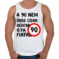 printfashion 90 éves fekete - Férfi atléta - Fehér