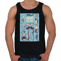 printfashion Daily Hipster - Férfi atléta - Fekete
